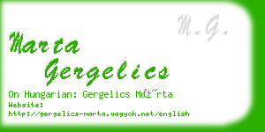 marta gergelics business card